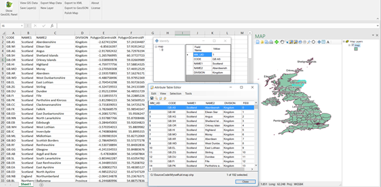 Picture of GIS Addin for Microsoft EXCEL 2016