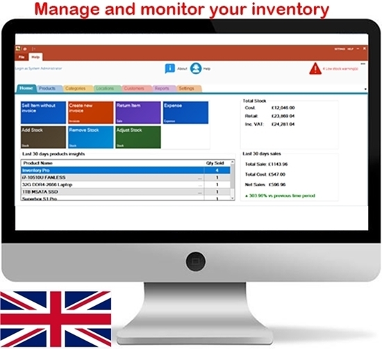 Picture of Inventory/Stock Management PC Software - Stock, Invoice, Barcode, UK